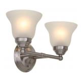 Open - 2-Light Vanity Light with Glass Shades