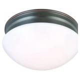 Open 9 in. Oil Rubbed Bronze LED Flush Mount