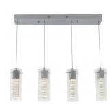 Open-21-Watt LED 4-Light Chrome Modern Light