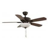 Open-44in Bronze Ceiling Fan with Light Kit