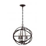 Open-3Light Bronze Orb Chandelier for Dining Room