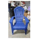 Used - Plastic Outdoor Patio Chair - Blue