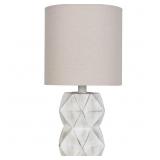 OPEN - Faux Wood Lamp White