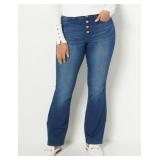 Silky Denim PullOn Bootcut Jeans, Sz Small Silky Denim PullOn Bootcut Jeans, Sz Small