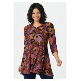 Como Jersey Twin Print Tunic, Sz Lg Como Jersey Twin Print Tunic, Sz Lg