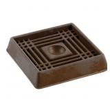 Everbilt 2 in. Brown Square Smooth Rubber Floor Pr Everbilt 2 in. Brown Square Smooth Rubber Floor Pr