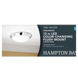 Hampton Bay Chelwood 13 in. Chrome Selectable LED