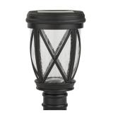 Hampton Bay Ravencrest 120 Lumens Black Outdoor So