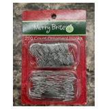 200 Silver Christmas Tree Ornament Hooks