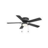 Hugger 52 in. LED Black Ceiling Fan