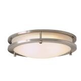 Hampton Bay Flaxmere 12 in. Brushed Nickel Dimmabl