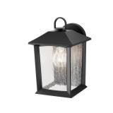 Hampton Bay Ashton 1-Light Black Outdoor Wall Lant