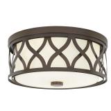 Hampton Bay Montrose 14 in. 3-Light Bronze Flush M