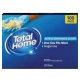 Total Home CVS Nitrile Disposable Gloves, 100 Ct