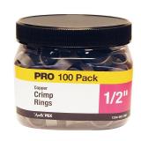 1/2 in. Copper Crimp Ring Jar (100-Pack), 100PK