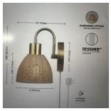 Isla 1-Light Matte Brass Plug-In or Hardwire Wall