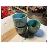 3.5ï¿½ Zebra Cup Pot Planter, Succulent Teal Green