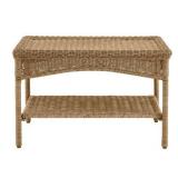 Light Brown Steel Wicker Patio Coffee Table