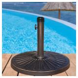 27 Lbs. Heavy-Duty Patio Umbrella Base in Bronze