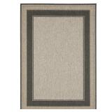 Jasper Gray 7x10 Border Indoor/Outdoor Area Rug