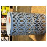 Hampton Bay Blue Metal Outdoor Patio Garden Stool