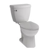 Delta 2-Piece 1.28 GPF Elongated Toilet in White