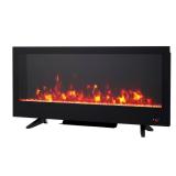 42 in. Wall Mount Electric Fireplace in Black