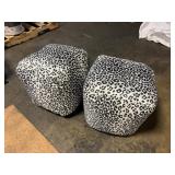 Animal print stuffed Ottoman