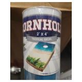 Cornhole Board Decal 2'x4' Tropical Decal Set