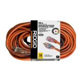 RIDGID 50 Ft. 12/3-Gauge Extension Cord, Orange