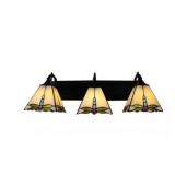 23.6 in. Tiffany Style Wall Sconce with Stained Gl