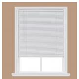 White Cordless Light Filtering Vinyl Mini Blinds w