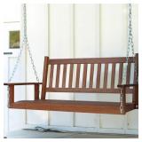 5 Ft. Outdoor Wooden Patio Porch Swing with Chains