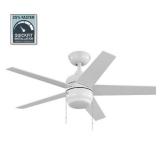 Mena 44 in. LED Indoor/Outdoor Matte White Ceiling