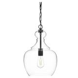 HDC 1-Light Matte Black Hanging Pendant