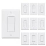 ELEGRP Decor 15 Amp Single Pole Rocker Light Switc