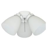 Hampton Bay 3-Light White Ceiling Fan Shades LED L