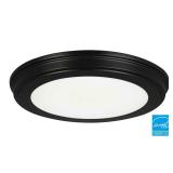 CE 7 in. Matte Black 3-CCT LED Flush Mount 2pk