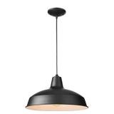 1-Light Black Warehouse Pendant Hanging Light with