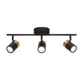 Gilded 2 Ft. 3-Light Matte Black with Brushed Gold