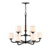 Millennium Lighting Eddison Wide Chandelier, Black