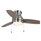 Ashby Park 44in Brushed Nickel Ceiling Fan w Light