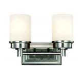 Cade 2-Light Brushed Nickel Bathroom Vanity Light