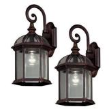 Hampton Bay Wickford OutdoorWall Light Fixture 2PK