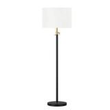 Alderston 65 in. Matte Black and Antique Brass Adj