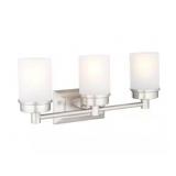 Hampton Bay 3 Light Brushed Nickel Vanity Light
