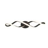 Swirl 27 in. 1-Light Matte Black Modern Integrated