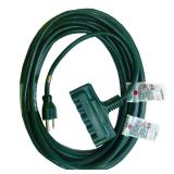HDX 50Ft 16/3 Tri-Tap In/Outdoor Extension Cord