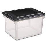 Sterilite 18.5' X 14' Plastic File Box Clear/Black