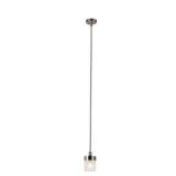 Hampton Bay 1-Lt Brushed Nickel Hang Mini Pendant